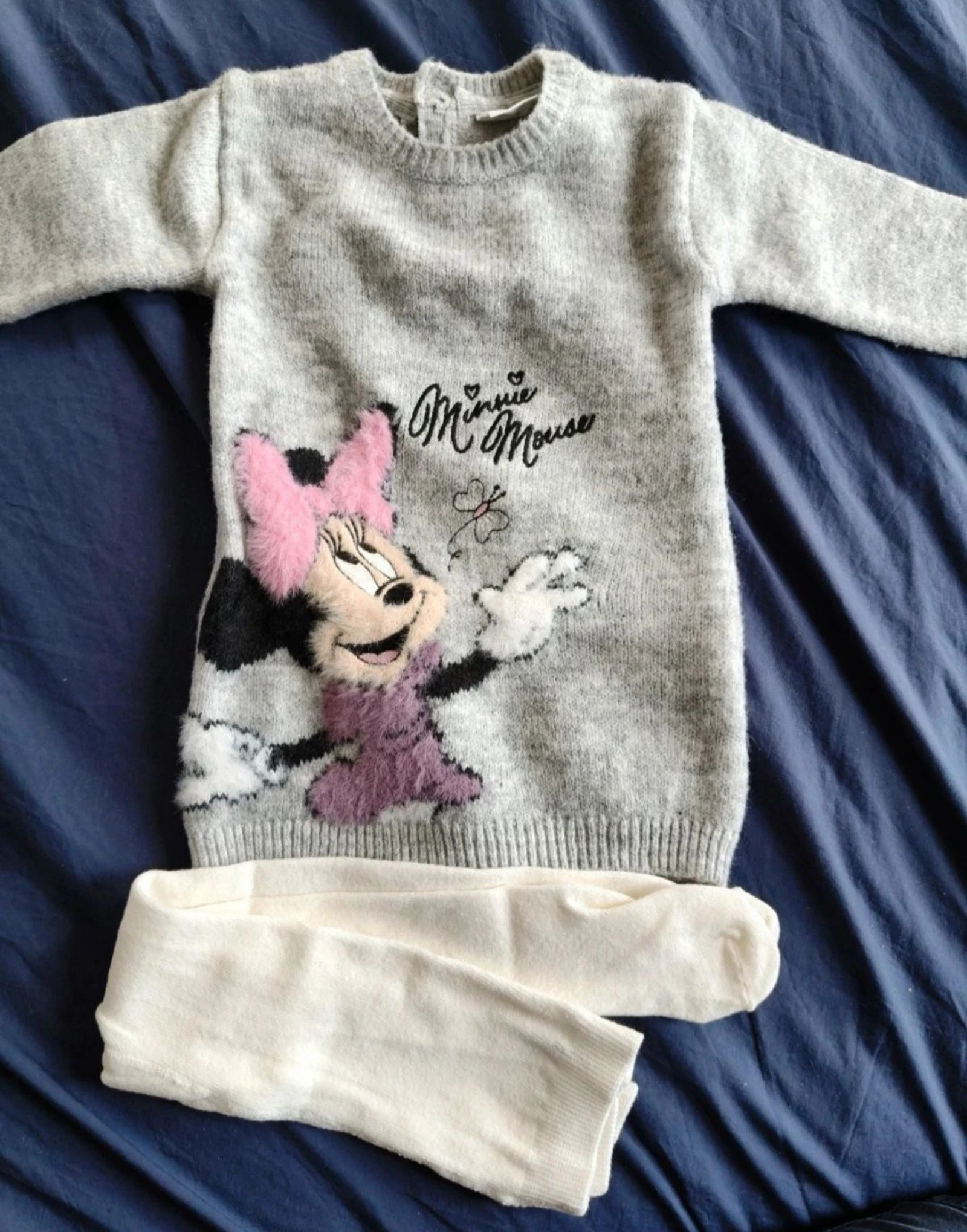 Robe chaude fille Primark gris Minnie 68 cm